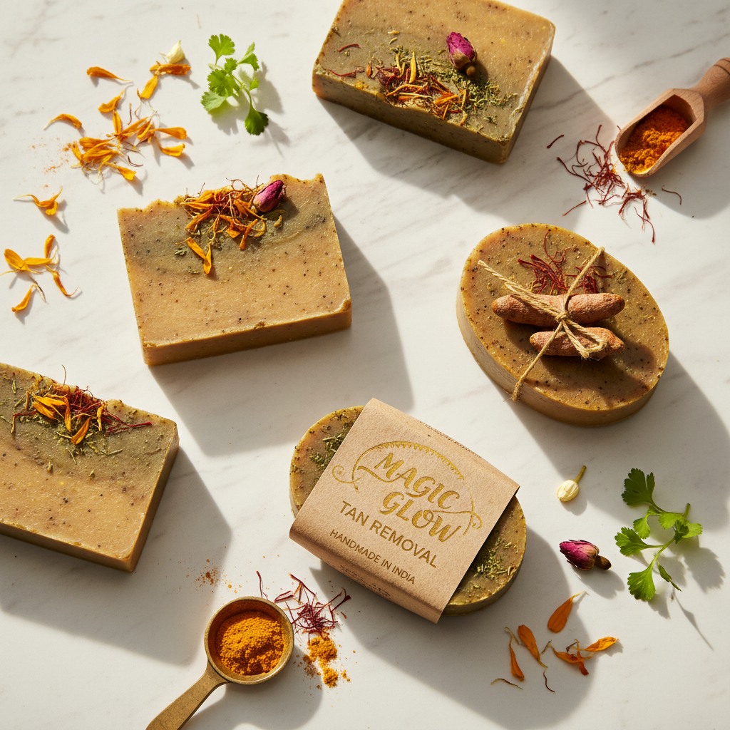 Handmade Magic Soaps For Skin Glow and Tan remover (pack of 2)